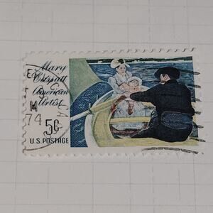 1966 Scott #1322 – 5¢ Mary Cassatt / The Boating Party – Canceled